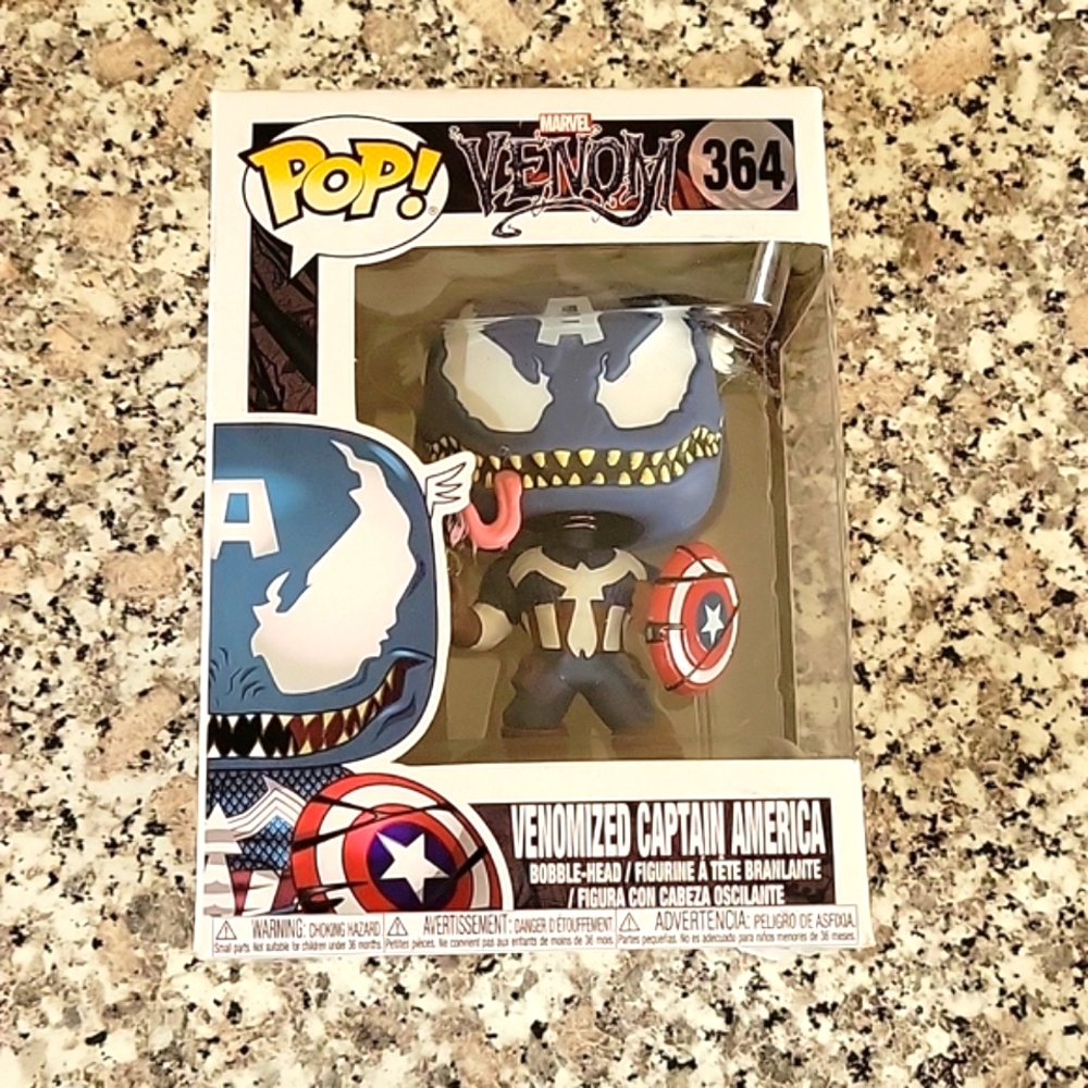 Funko Pop Marvel Venomized Captain America # 364 Bobble-Head